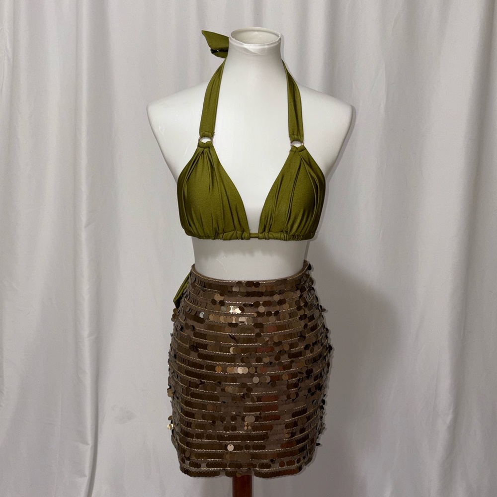 BCBGMaxAzria sequin mini skirt